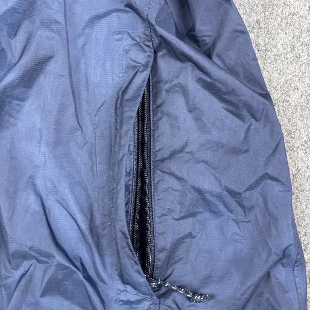 LL Bean TEK Jacket Mens Large‎ Blue Hooded Full Zip Rain Windbreaker Coat Casual